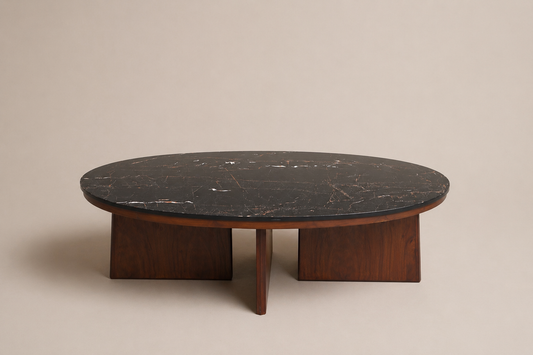 The Obsidian Grove Oval Coffee Table
