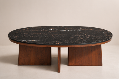 The Obsidian Grove Oval Coffee Table