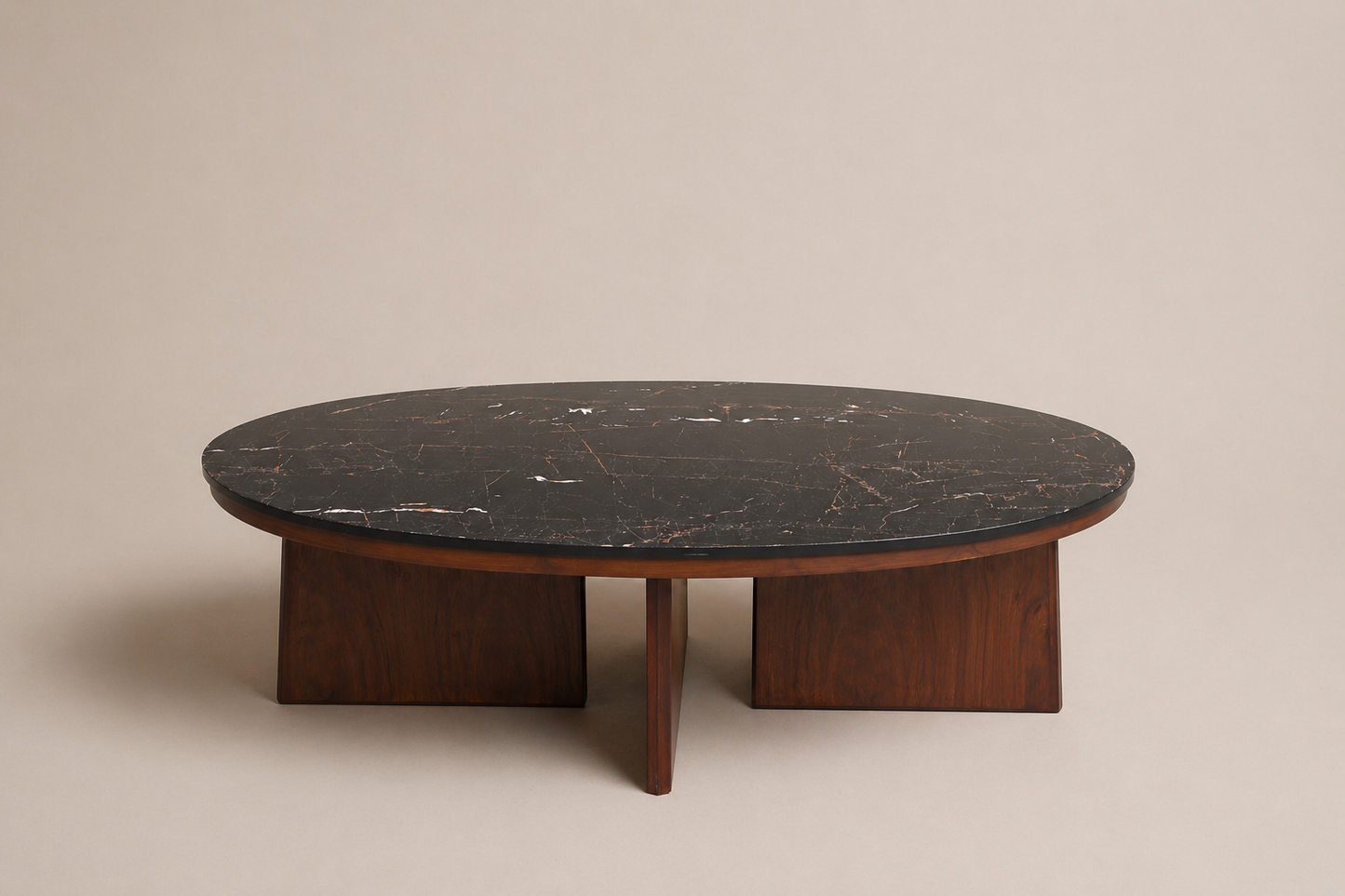 The Obsidian Grove Oval Coffee Table