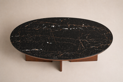 The Obsidian Grove Oval Coffee Table