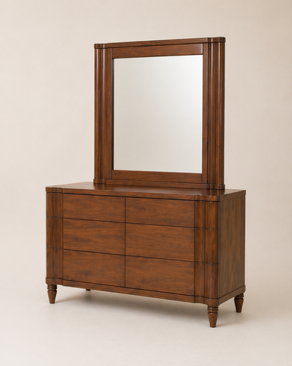 The Heritage Oak & Velvet Bedroom Suite