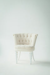 Rattan Lounge Chair in Natural Rattan/Cream