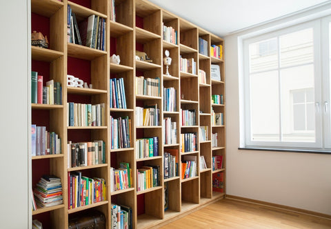 Solid Wood Bookshelf in White